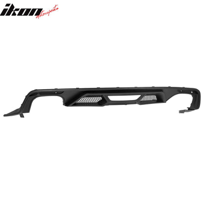 2015-2017 Ford Mustang GT500 Style Rear Diffuser Bumper Matte Black PP