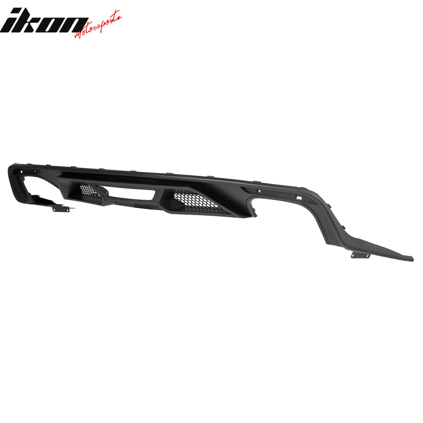 2015-2017 Ford Mustang GT500 Style Rear Diffuser Bumper Matte Black PP