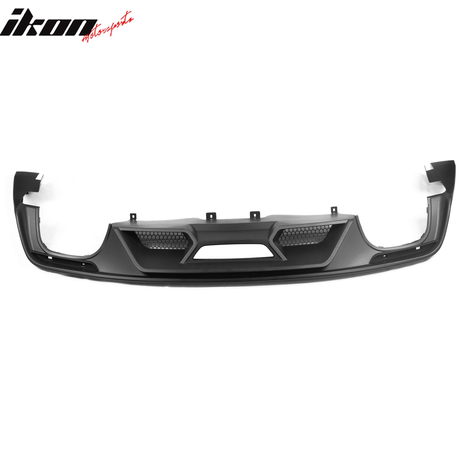 2015-2017 Ford Mustang GT500 Style Rear Diffuser Bumper Matte Black PP