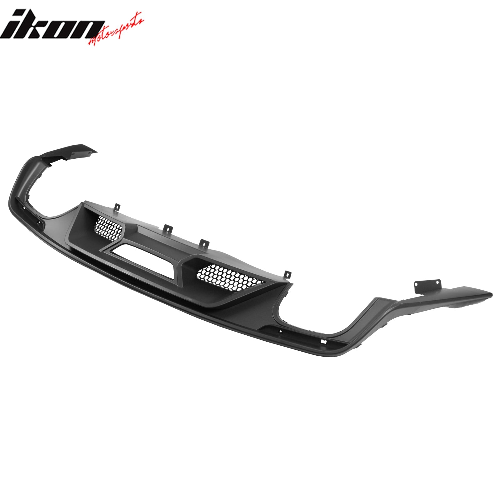 2015-2017 Ford Mustang GT500 Style Rear Diffuser Bumper Matte Black PP