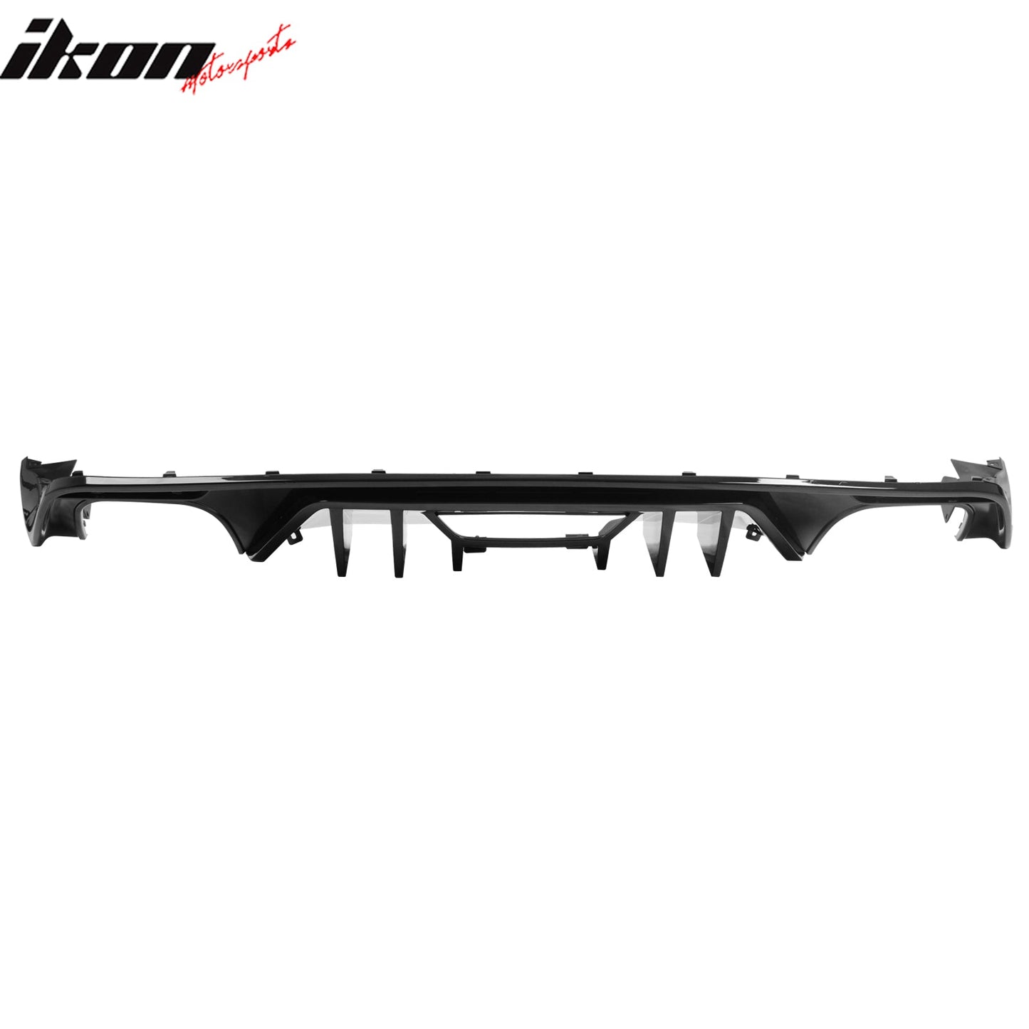 2015-2017 Ford Mustang Rock Style Rear Bumper Diffuser Gloss Black PP