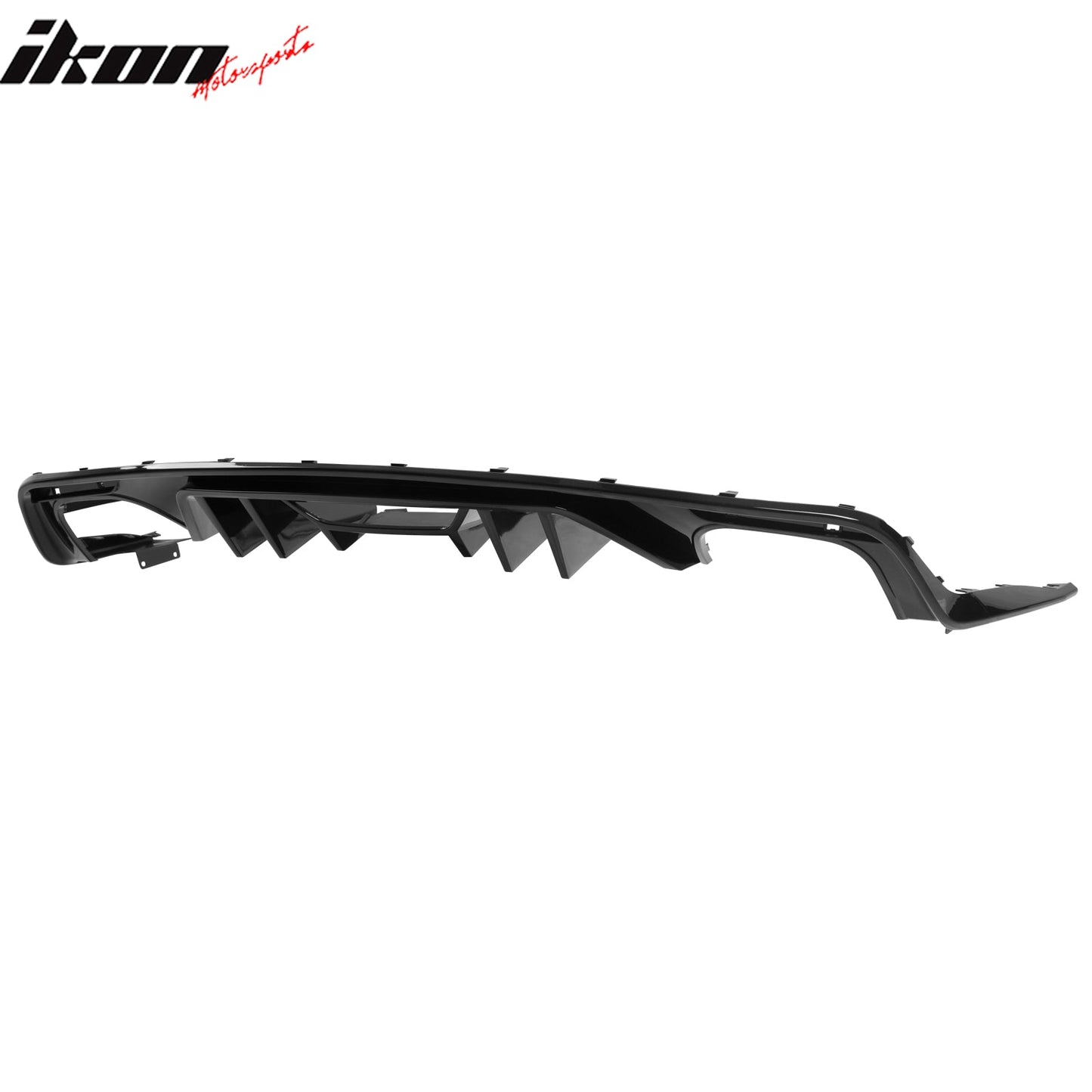 2015-2017 Ford Mustang Rock Style Rear Bumper Diffuser Gloss Black PP