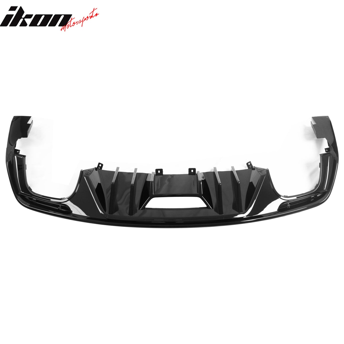 2015-2017 Ford Mustang Rock Style Rear Bumper Diffuser Gloss Black PP