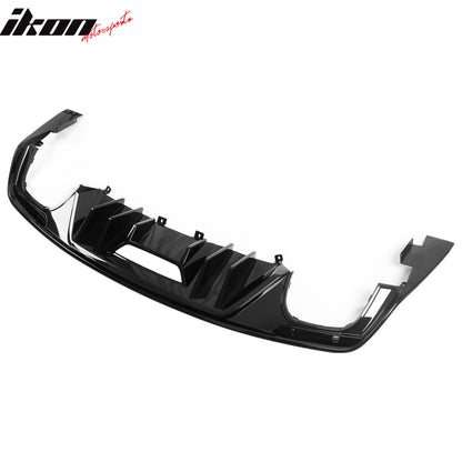 2015-2017 Ford Mustang Rock Style Rear Bumper Diffuser Gloss Black PP