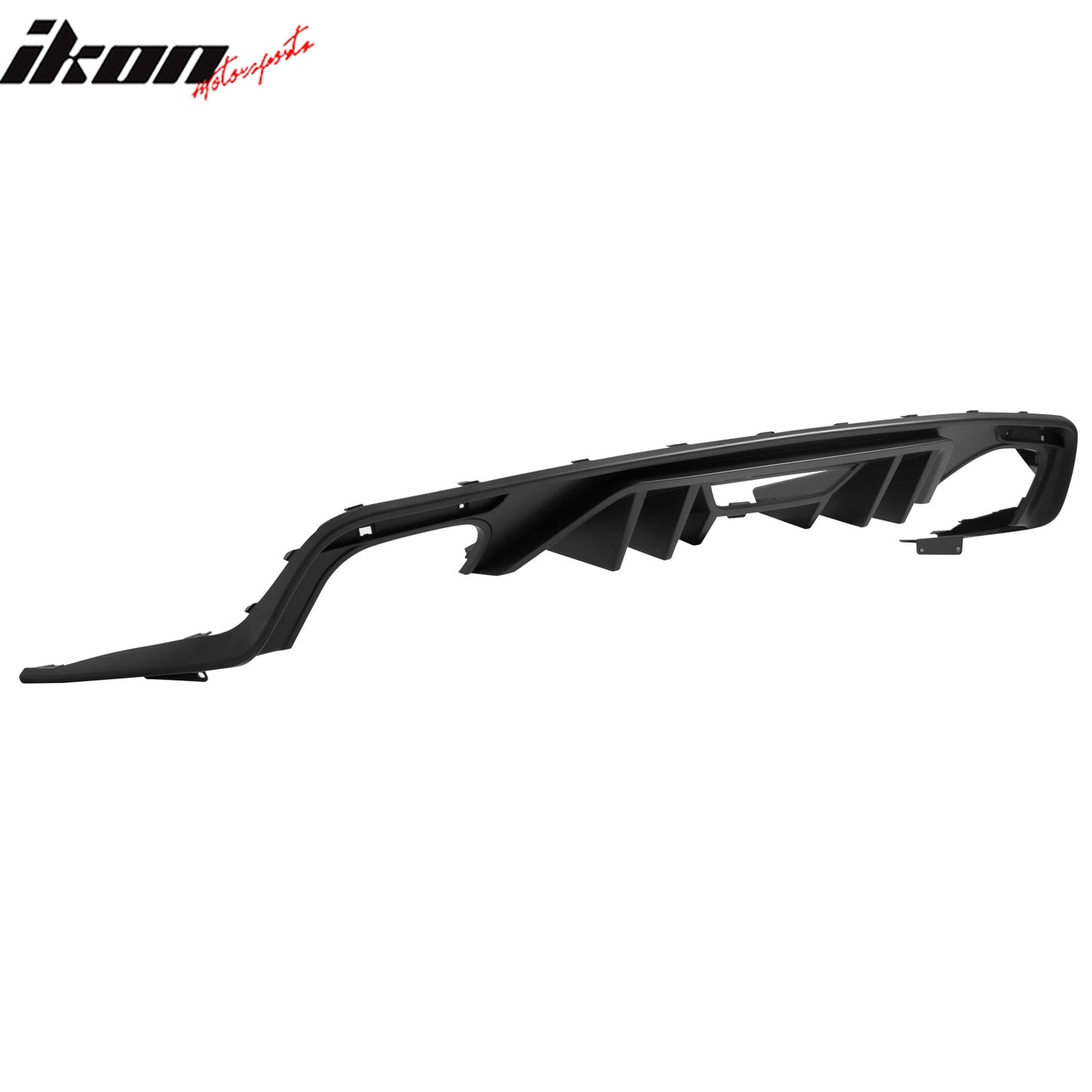 2015-2017 Ford Mustang Rock Style Rear Bumper Diffuser Matte Black PP