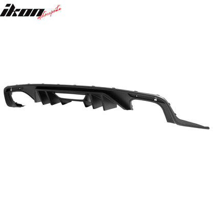 2015-2017 Ford Mustang Rock Style Rear Bumper Diffuser Matte Black PP