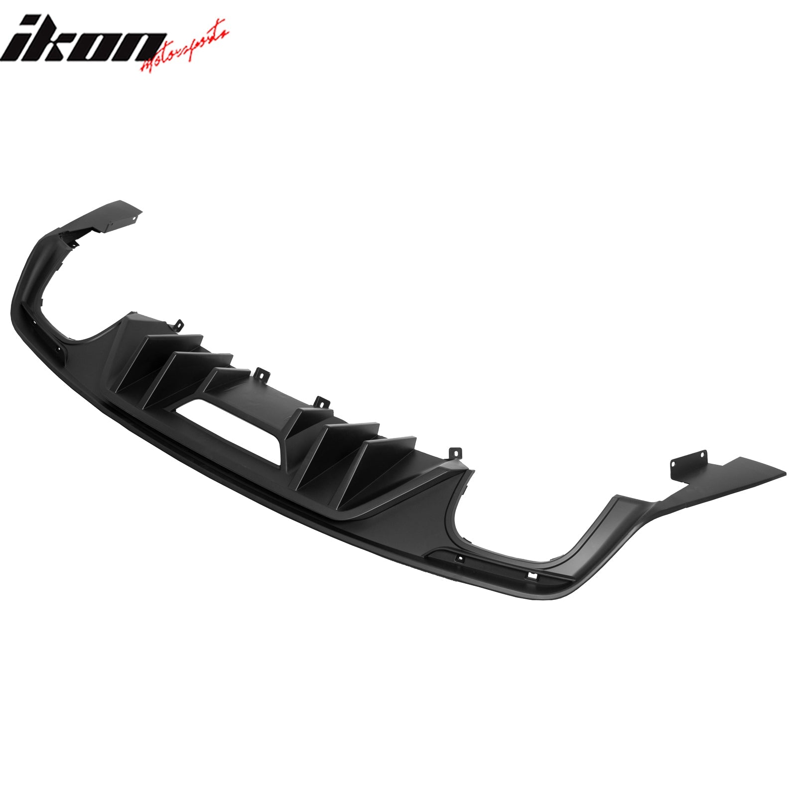 2015-2017 Ford Mustang Rock Style Rear Bumper Diffuser Matte Black PP
