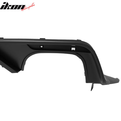 2015-2017 Ford Mustang Rock Style Rear Bumper Diffuser Matte Black PP