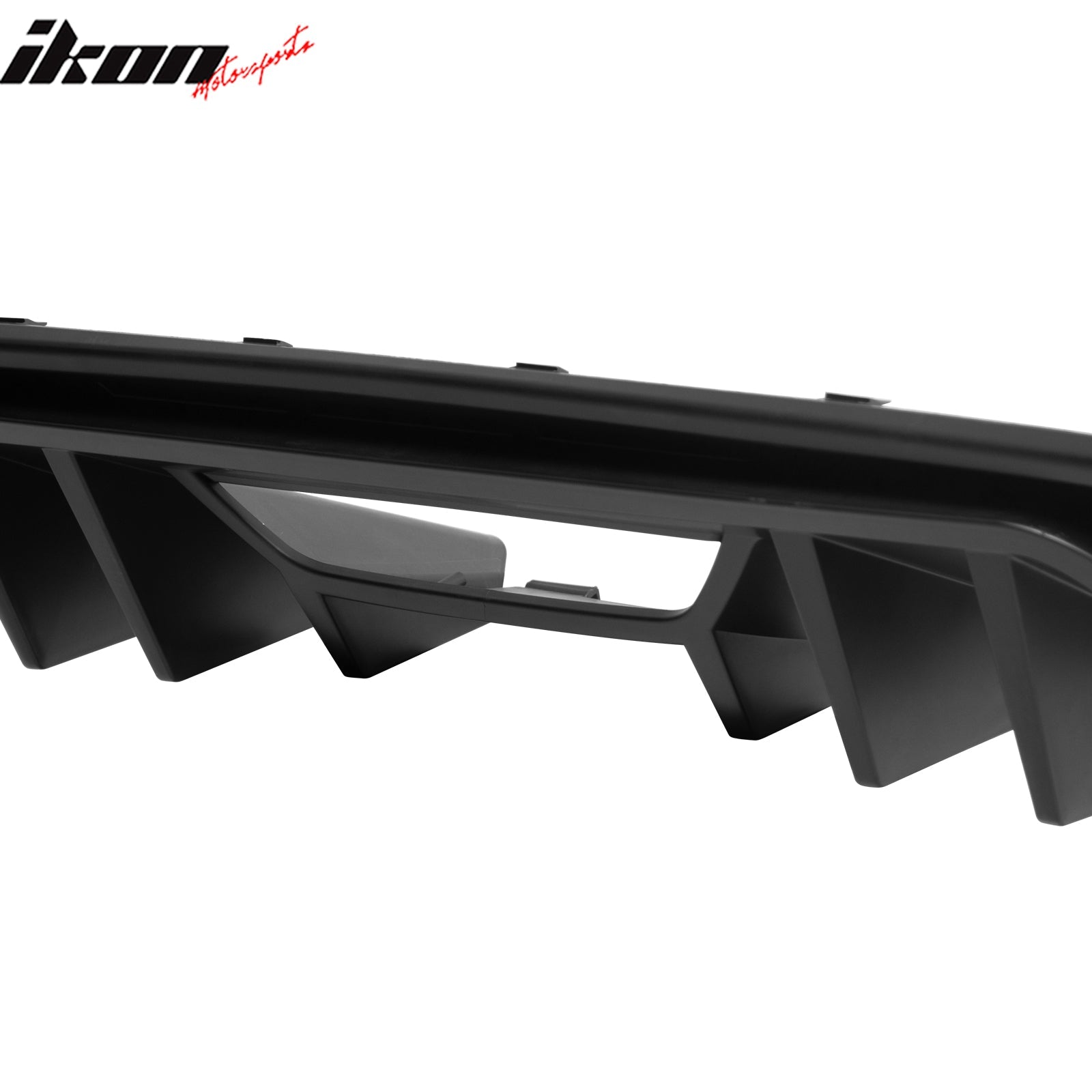 2015-2017 Ford Mustang Rock Style Rear Bumper Diffuser Matte Black PP