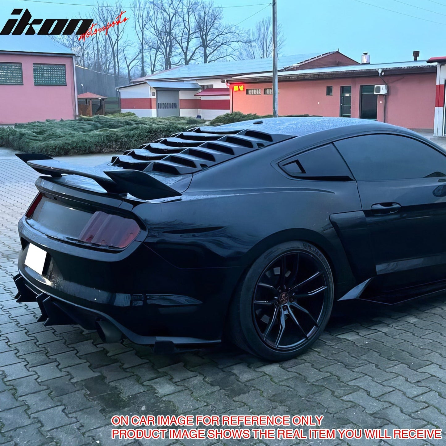 2015-2017 Ford Mustang Speed Style Rear Diffuser Bumper Gloss Black PP
