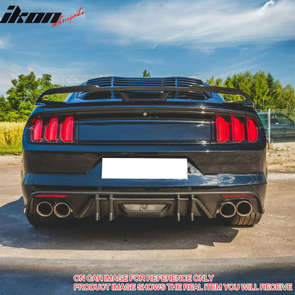 2015-2017 Ford Mustang Speed Style Rear Diffuser Bumper Gloss Black PP