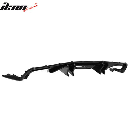 2015-2017 Ford Mustang Speed Style Rear Diffuser Bumper Gloss Black PP