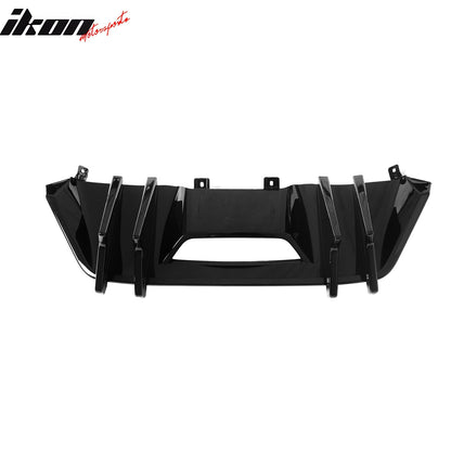 2015-2017 Ford Mustang Speed Style Rear Diffuser Bumper Gloss Black PP
