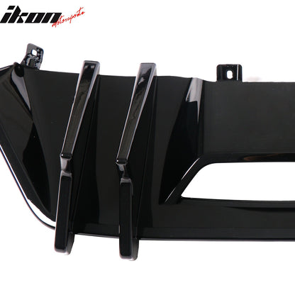 2015-2017 Ford Mustang Speed Style Rear Diffuser Bumper Gloss Black PP