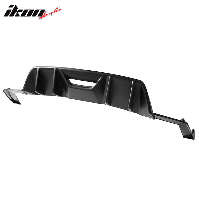 2015-2017 Ford Mustang Rear Diffuser Bumper Lip HN Style Matte Black PP