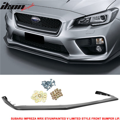 2015-2021 Subaru WRX STI V-Limited Style Unpainted Front Bumper Lip PP