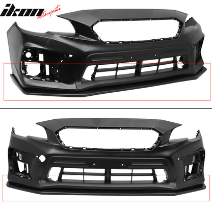 2015-2021 Subaru WRX STI V-Limited Style Unpainted Front Bumper Lip PP
