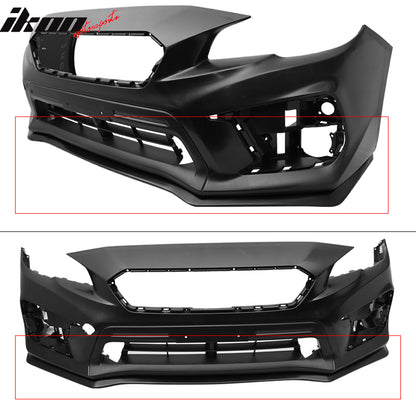 2015-2021 Subaru WRX STI 4Dr Sedan HD Front Lip Splitter Spoiler PU