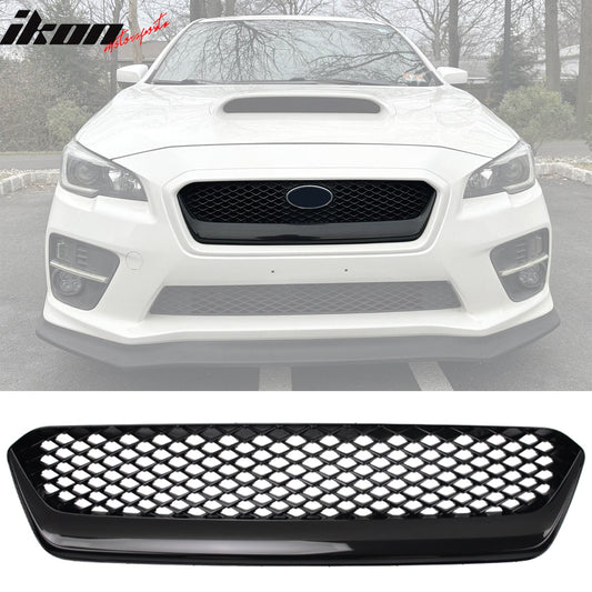 2015-2017 Subaru WRX Gloss Black JDM Style Front Bumper Grille ABS