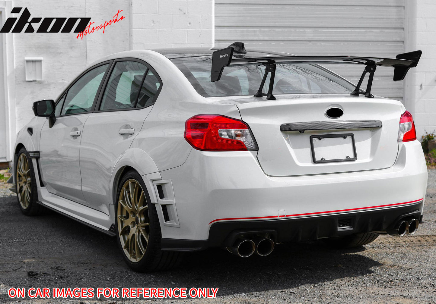 2015-2021 Subaru WRX STI Matte Black Rear Bumper Side Air Vent ABS