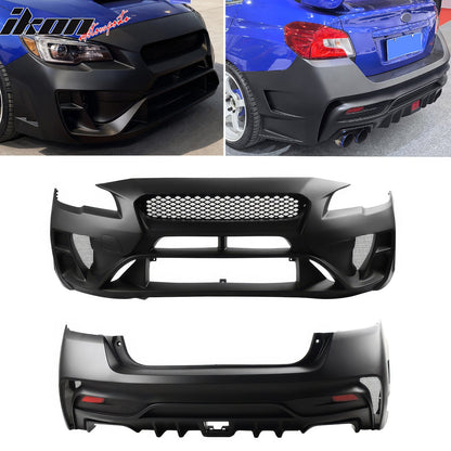 2015-2021 Subaru WRX STI Front + Rear Bumper Cover Varis Conversion