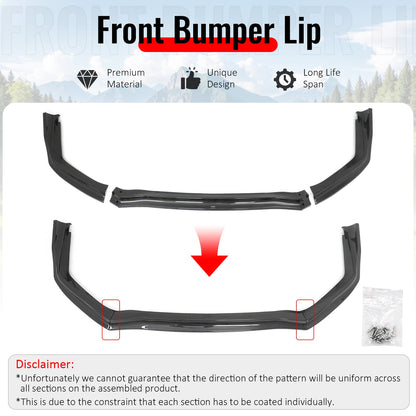 15-21 Subaru WRX STI CS Style Front Bumper Lip Carbon Fiber Print 3PC