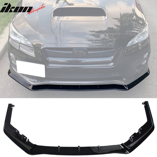 2015-2021 Subaru WRX STI MPX Style Gloss Black Front Bumper Lip PP 3PC