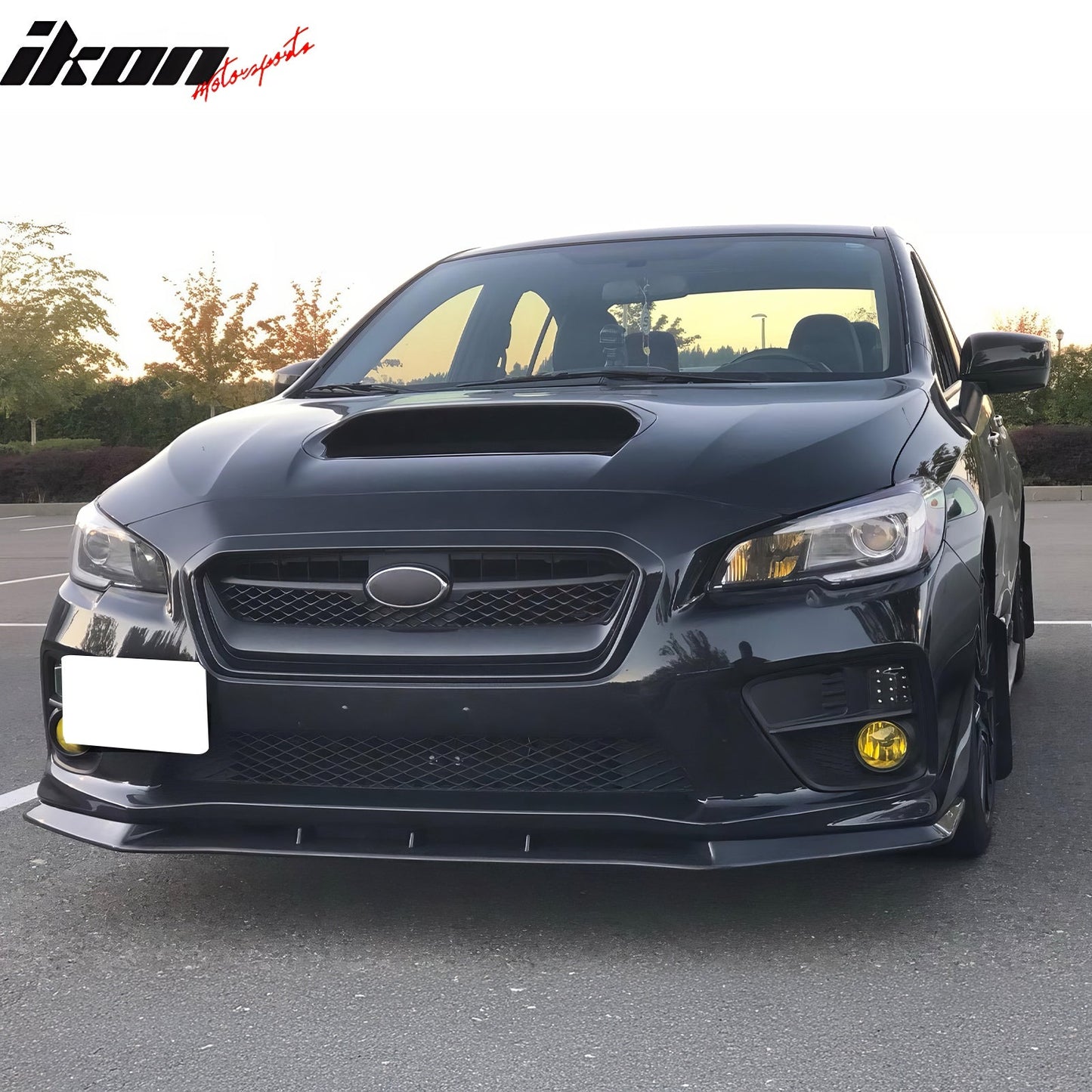 2015-2021 Subaru WRX STI MPX Style Gloss Black Front Bumper Lip PP 3PC
