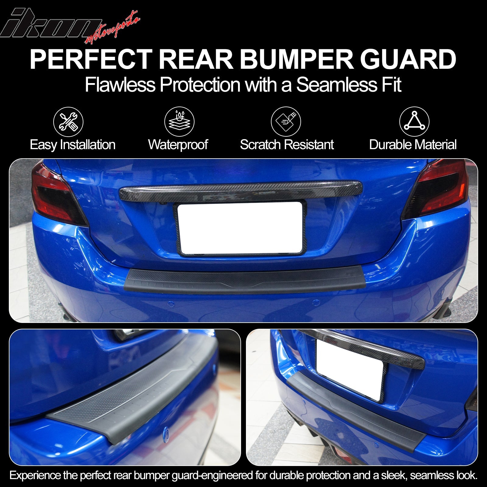 2015-2021 Subaru WRX & WRX STI Rear Bumper Cover Protector Step Plate