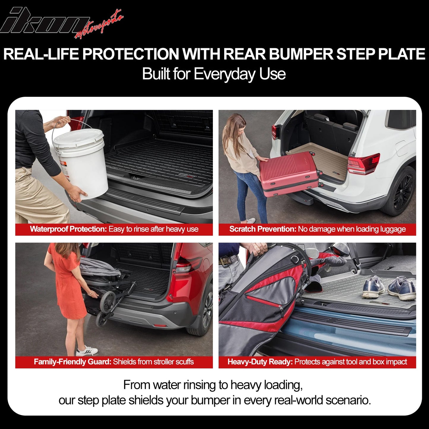 2015-2021 Subaru WRX & WRX STI Rear Bumper Cover Protector Step Plate