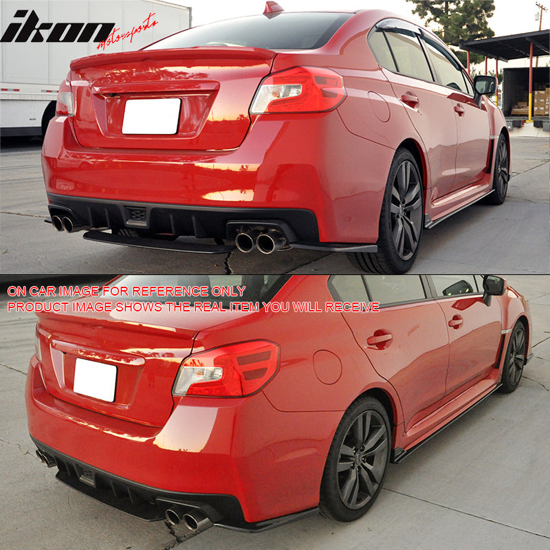 2015-2021 Subaru WRX STI Style Matte Black Rear Bumper Diffuser ABS