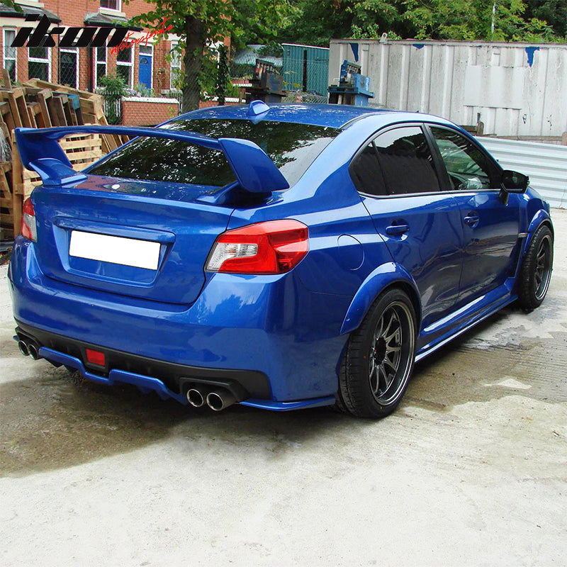 2015-2021 Subaru WRX STI H Style Matte Black Rear Bumper Lip Diffuser