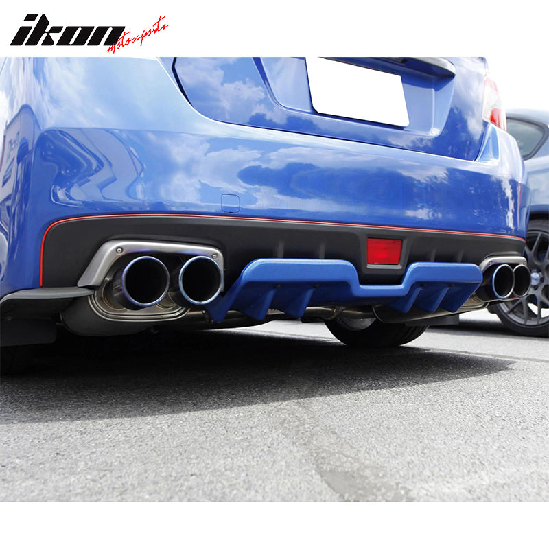 2015-2021 Subaru WRX STI H Style Matte Black Rear Bumper Lip Diffuser