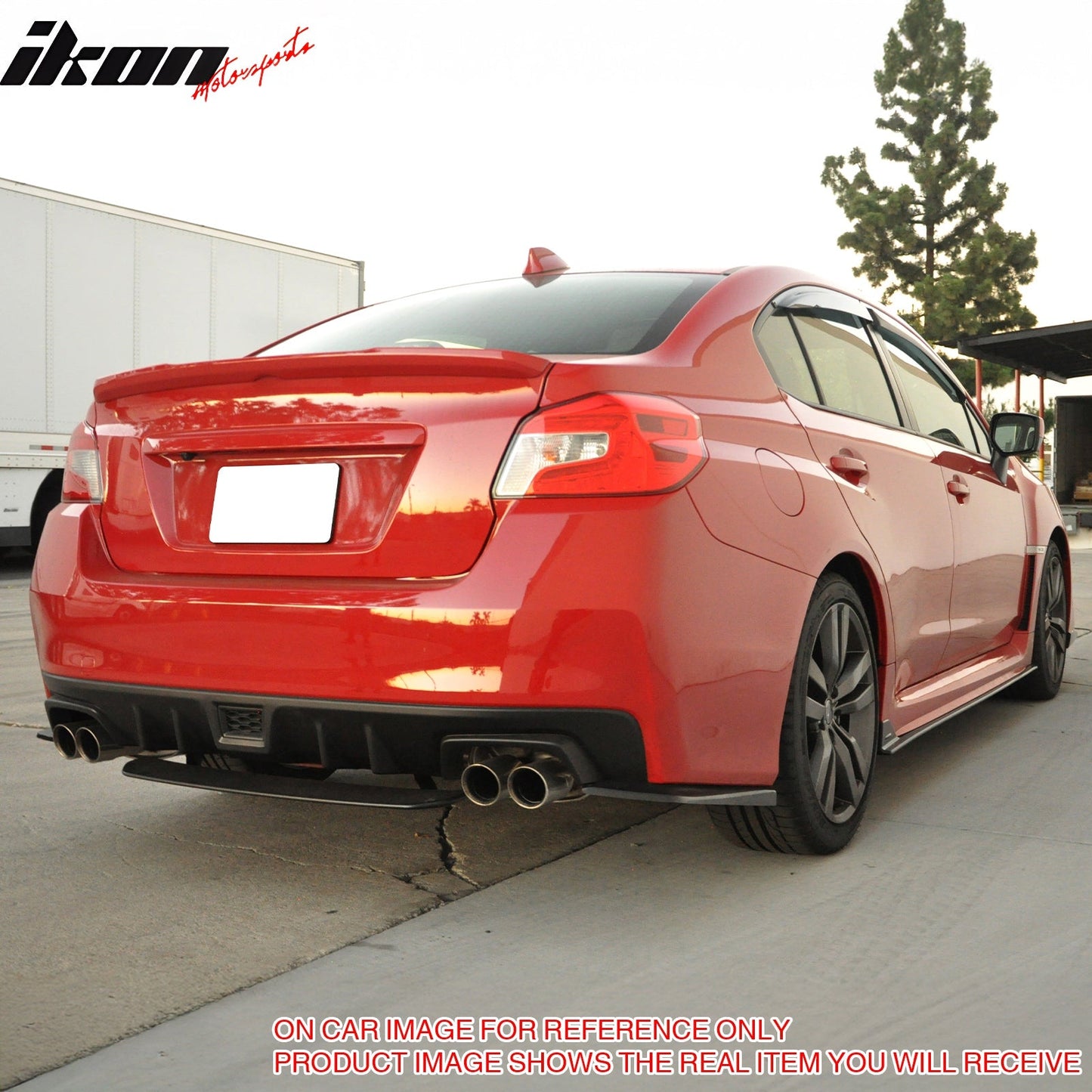 2015-2021 Subaru WRX STI Style Gloss Black Rear Bumper Lip Diffuser