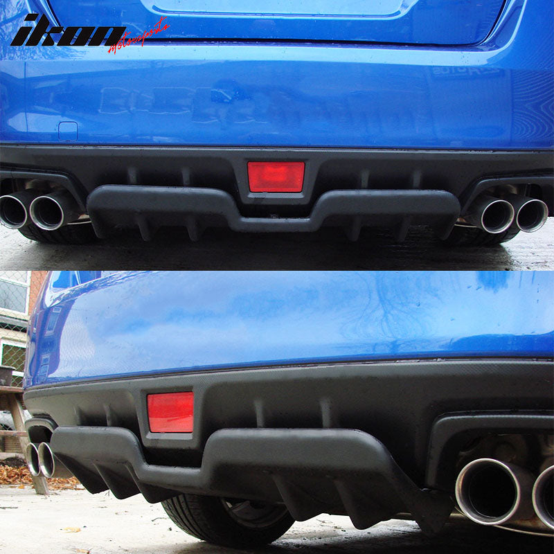 2015-2021 Subaru WRX STI Matte Black Rear Bumper Diffuser PP