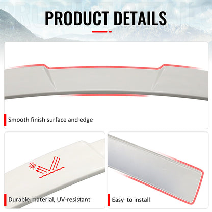 2015-2021 Subaru WRX STI Style Painted Pearl White Roof Spoiler ABS