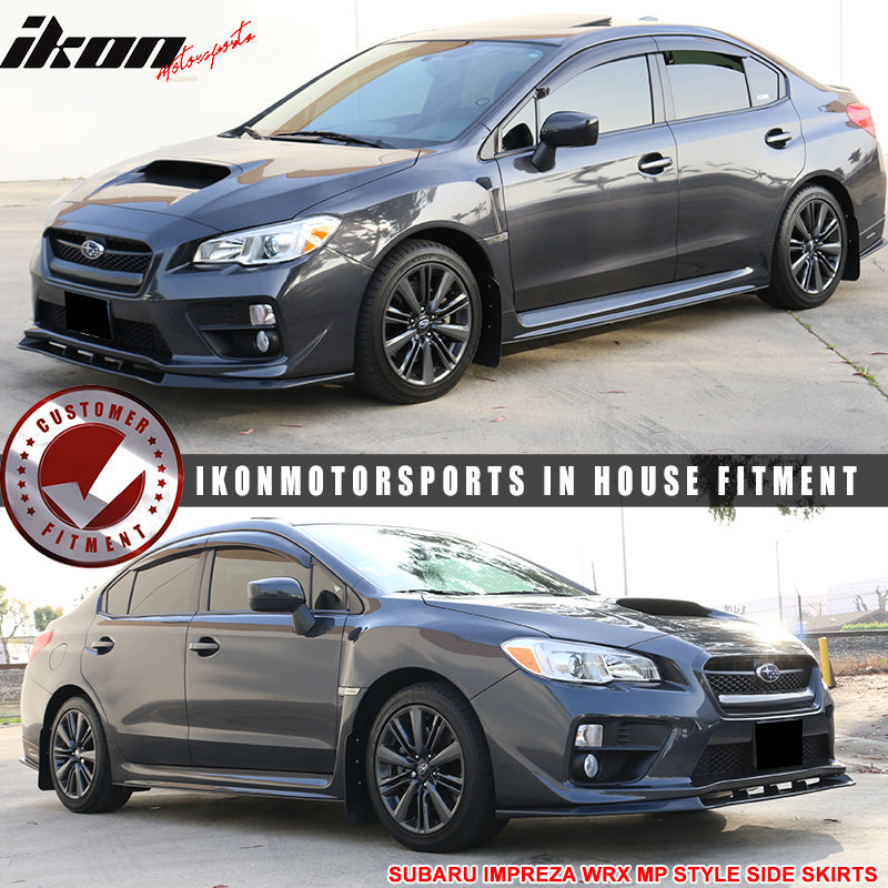 2015-2021 Subaru WRX STI MP Style Side Skirts Splitter Extension ABS