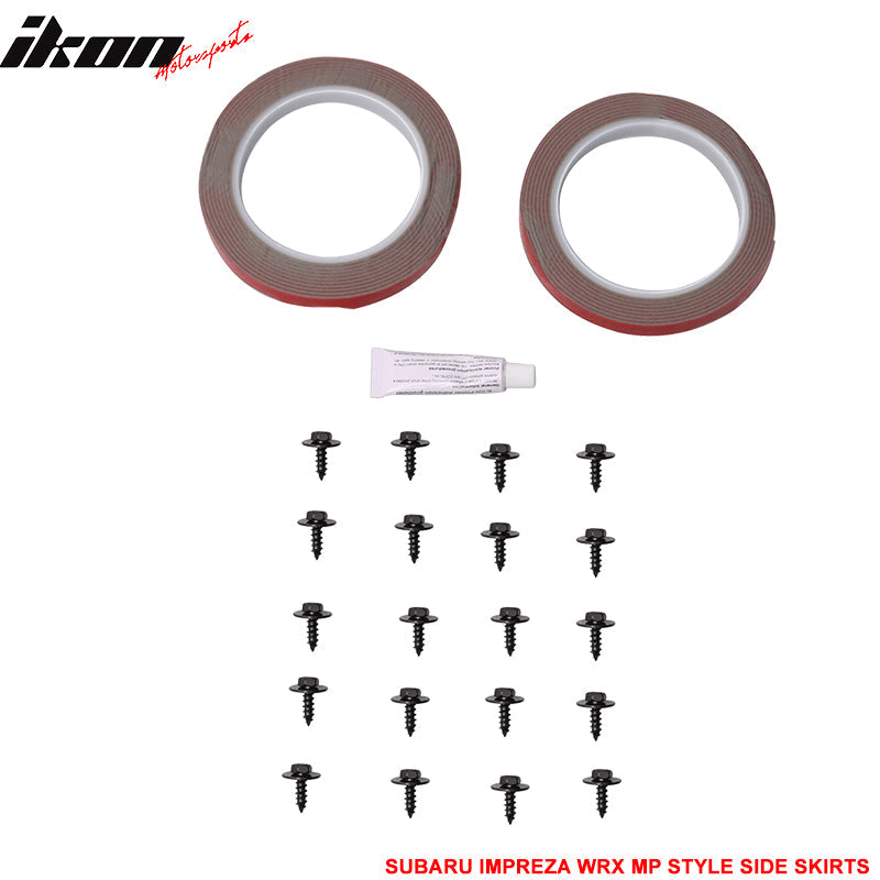 2015-2021 Subaru WRX STI MP Style Side Skirts Splitter Extension ABS