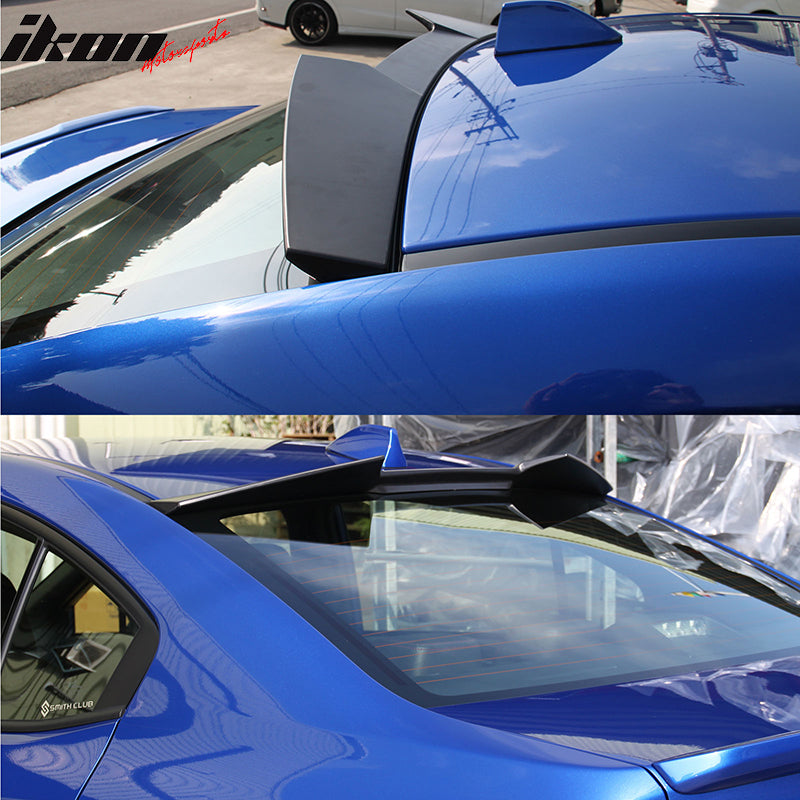 2015-2021 Subaru WRX STI V2 Rear Roof Spoiler #D4S Black Window Visor