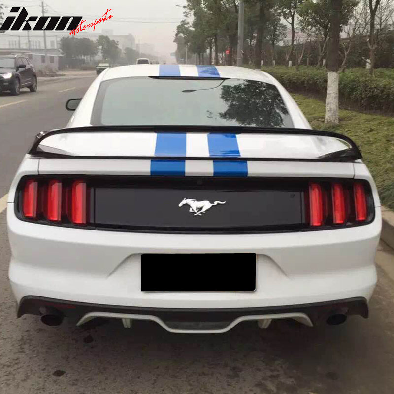 2015-2023 Ford Mustang GT350R Style Glossy Black Rear Spoiler ABS