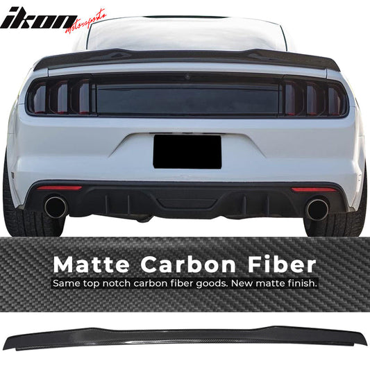 15-23  Ford Mustang H High Kick V Rear Spoiler Wing Matte Carbon Fiber