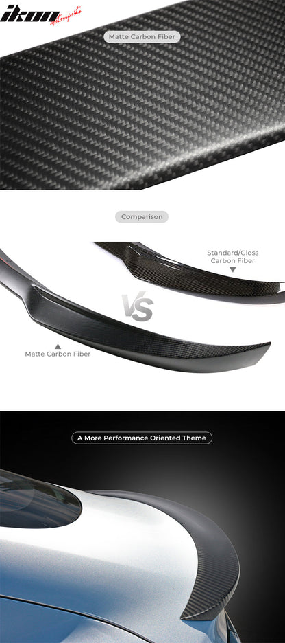 15-23  Ford Mustang H High Kick V Rear Spoiler Wing Matte Carbon Fiber