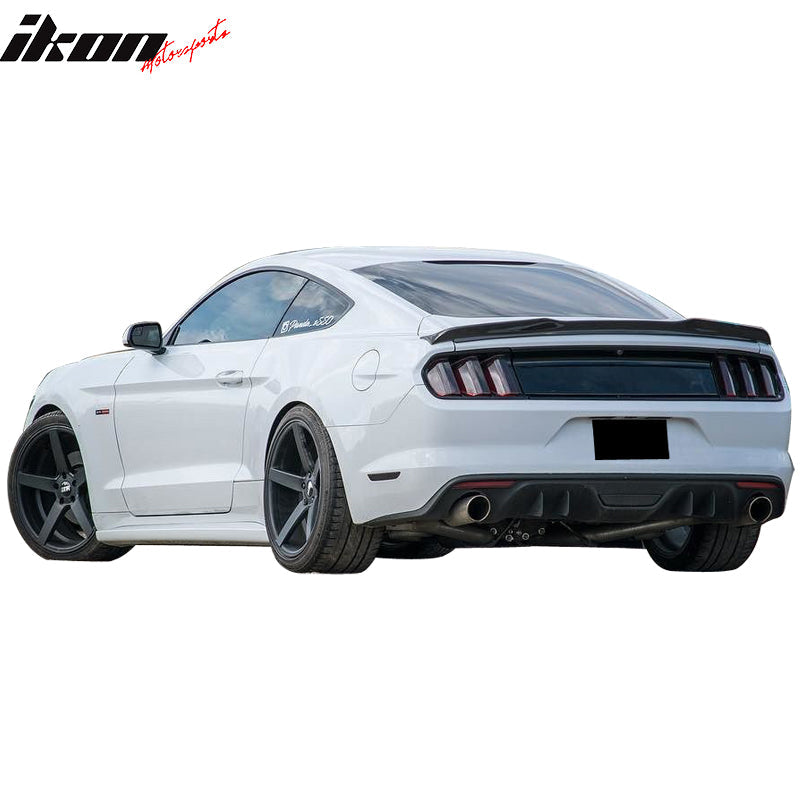 15-23  Ford Mustang H High Kick V Rear Spoiler Wing Matte Carbon Fiber
