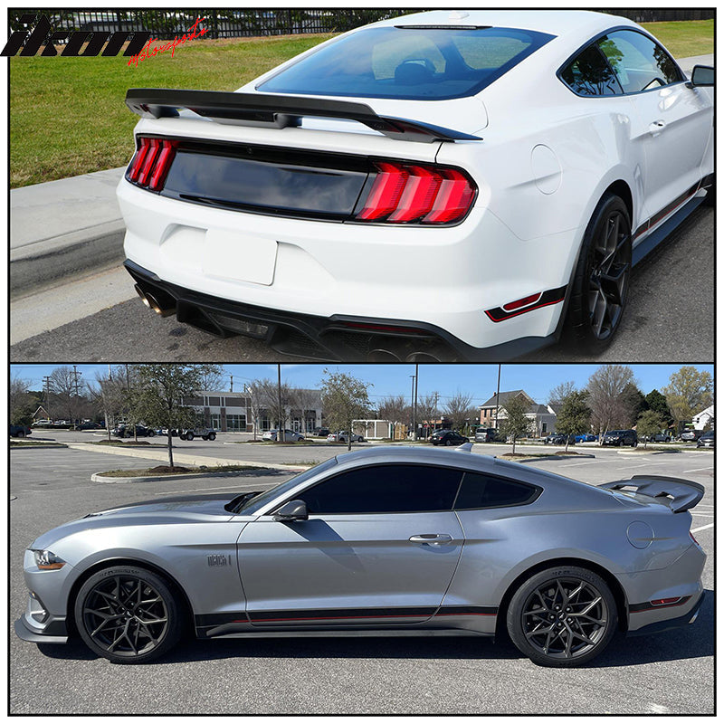 2015-2023 Ford Mustang GT500 Matte Black Trunk Spoiler Gurney Flap ABS