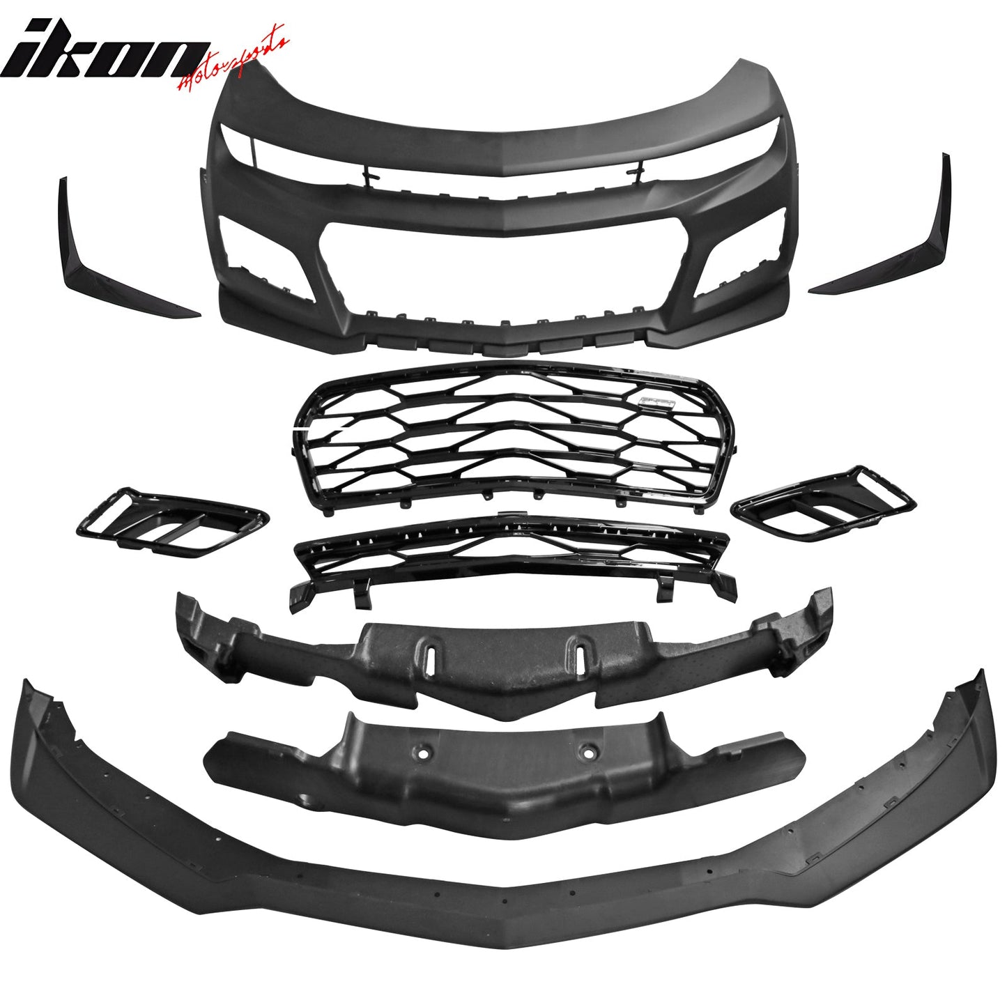2016-2018 Chevy Camaro ZL1 Unpainted Front Bumper Kit W/ Canards PP