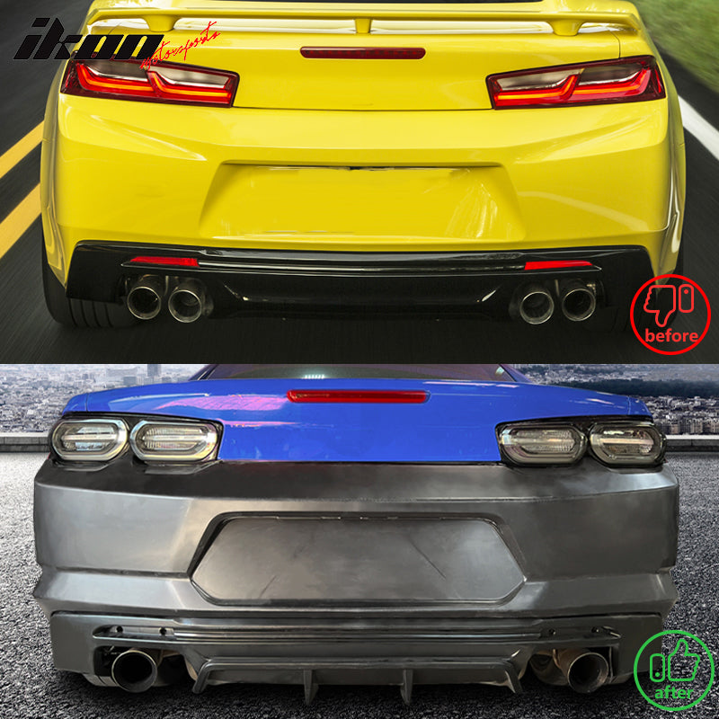 2016-2018 Chevy Camaro ZL1 Style Unpainted Rear Bumper Conversion PP