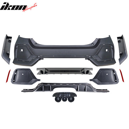 2016-2021 Honda Civic Sedan Type-R Black Rear Bumper Fender Flares PP