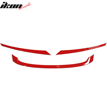 2016-2021 Honda Civic Type R Style Red 3Pc Grille Trim ABS