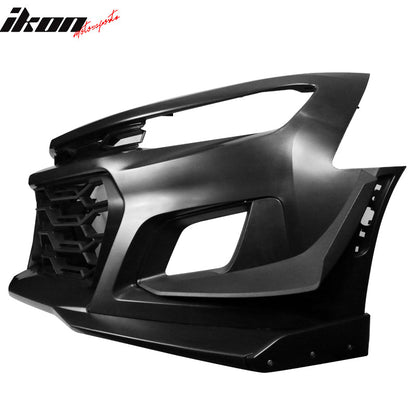 2016-2024 Chevy Camaro Front Bumper Cover Conversion 1LE Style Unpainted Black PP