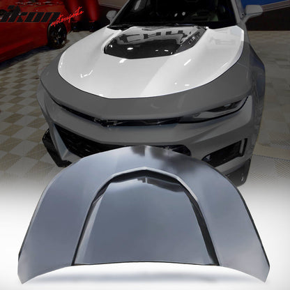 2016-2024 Chevrolet Camaro ZL1 Black Car Hood Guards Aluminum